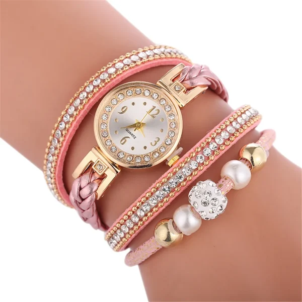 Fashion Bracelet Watch Women Watch Diamond Quartz Watch Circled Bracelet Watch Rose Gold Mesh Luxury Women Watches For Female#3 - Image 9