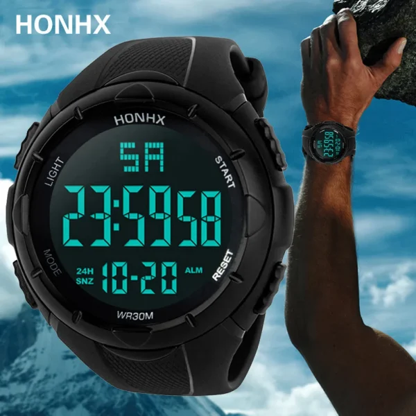 Fashion Waterproof Watch For Men Men's Boy Lcd Digital Sportwatch Date Rubber Sports Wrist Watch Men Мужские Часы 2022