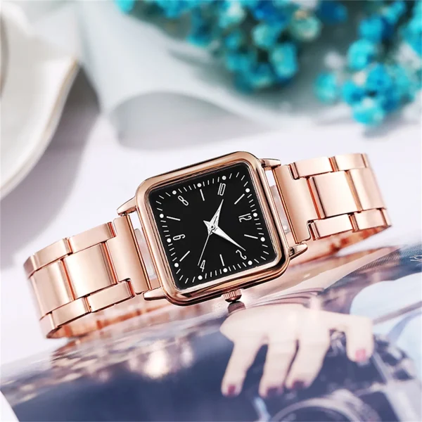 Watch Box Travel Casual Steel Luminous Watch Fashion trendy Ladies Quartz Band Chronograph Women'S Watch Relojes Para Mujer - Image 3