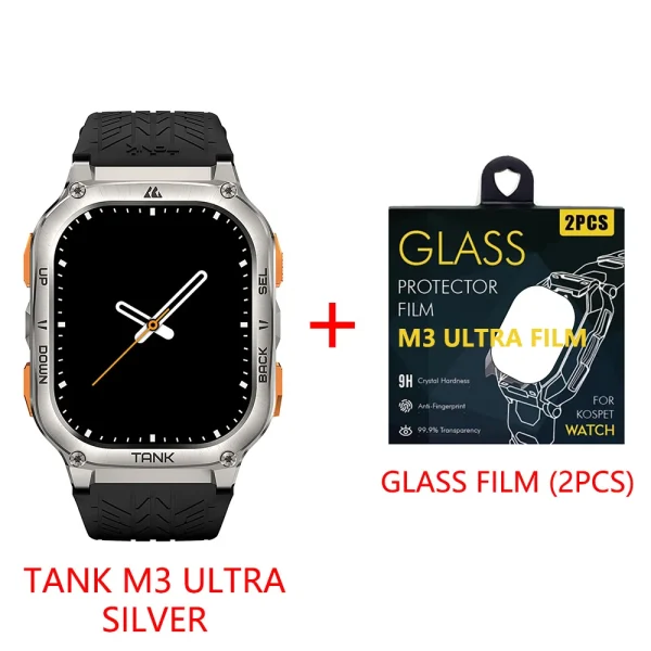 Original KOSPET TANK M3 Ultra GPS Smart Watches For Men Smartwatch 480mAh Waterproof Digital Fitness AMOLED AOD Bluetooth Watch - Image 8