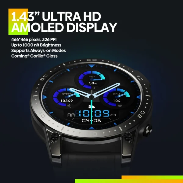 Zeblaze Ares 3 Pro Smart Watch Ultra HD AMOLED Display Voice Calling Function 100+ Sports Modes 24H Health Monitor Smartwatch - Image 3