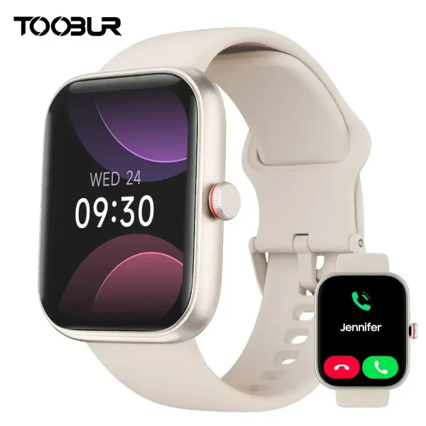 TOOBUR Smart Watch For Women Men,with fitness tracker sleep monitoring diy watch face Smartwatch Compatible with Android&IOS