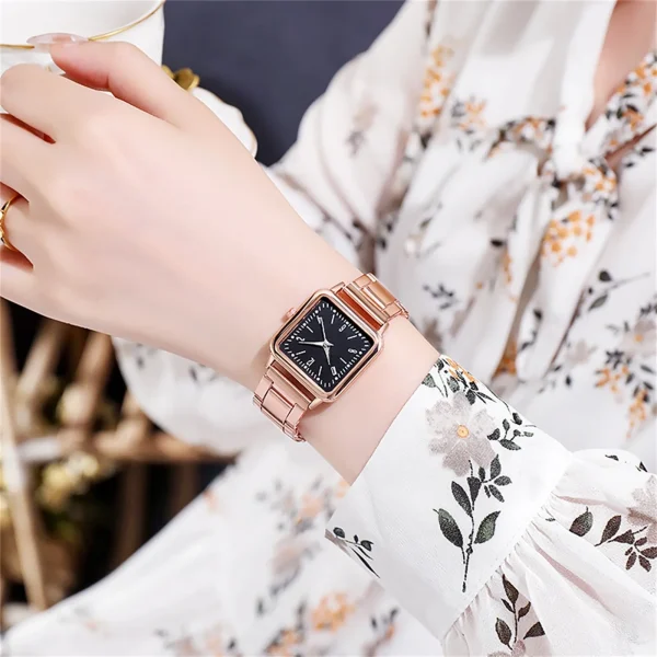 Watch Box Travel Casual Steel Luminous Watch Fashion trendy Ladies Quartz Band Chronograph Women'S Watch Relojes Para Mujer - Image 2