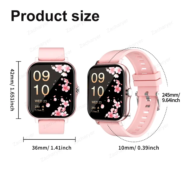 Smart fitness watch, SMS reminder, outdoor sports watch, smart watch for men and women, compatible with iPhone and Android - Image 2