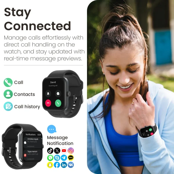 TOZO S4 AcuFit One Smart Watch | 1.78" AMOLED Display, Call/Answer, Fitness Tracker, Heart Rate, Sleep & Blood Oxygen Monitor - Image 3