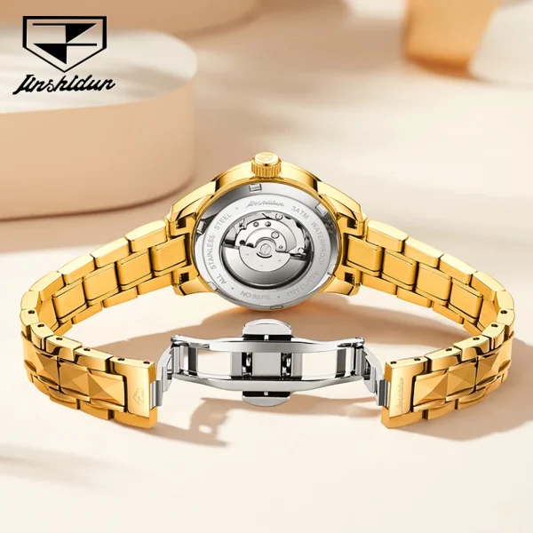 JSDUN Original Genuine Women's Watches Waterproof Automatic Mechanical Watch for Lady Luminous Tungsten Steel Strip Wristwatch - Image 2