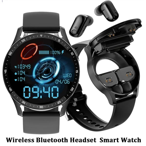 2 in 1 Smart Watch With Earbuds Smartwatch TWS Bluetooth Earphone Heart Rate Blood Pressure Monitor Sport Watch Fitness Watches