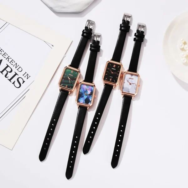 Accessories For Women Ladies Rectangular Face Casual Quartz Leather Strap Watch Elegant Classic Square Watch Trend Female Watch - Image 5