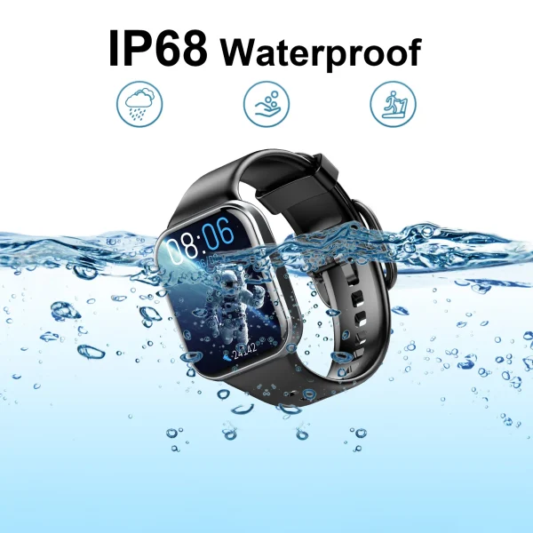 Nerunsa Smart Watch, 1.69" HD Touch Screen Fitness Watch, 25 Sports Modes Fitness Tracker, IP68 Waterproof Smartwatch. - Image 6