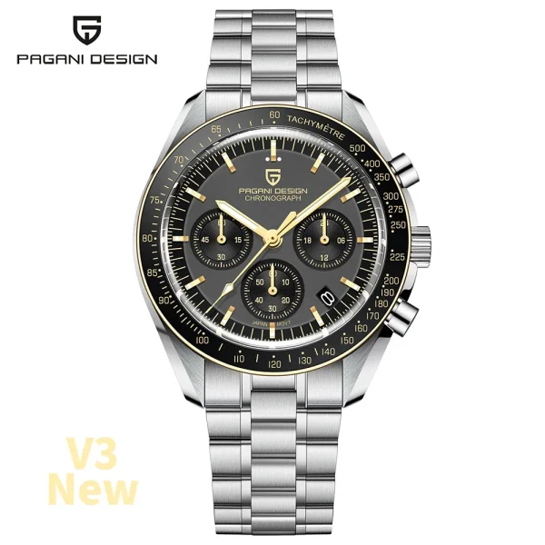 PAGANI DESIGN 2024 New Men's Watches Top Luxury Quartz Watch For Men Auto Date Speed Chronograph AR Sapphire Mirror Wrist watch - Image 9