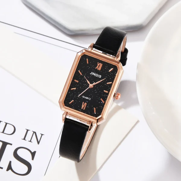 Accessories For Women Ladies Rectangular Face Casual Quartz Leather Strap Watch Elegant Classic Square Watch Trend Female Watch - Image 7