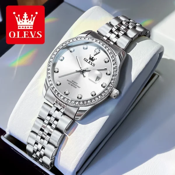 OLEVS 3629 Elegant Women's Watch Fashion Classic Waterproof Luminous Original Calendar Quartz Watch Top Luxury Brand Women Watch - Image 7