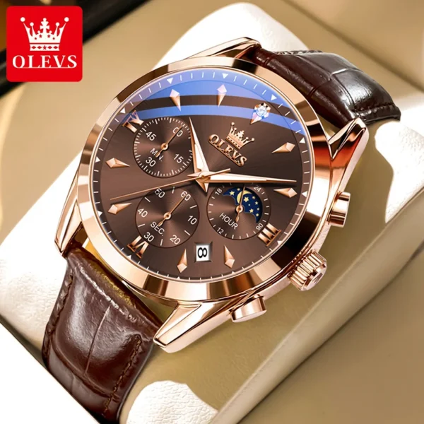 OLEVS 3609 Men’s Watch | Multifunctional Waterproof Quartz Watch | Luminous Luxury Brand Montre Homme - Image 14