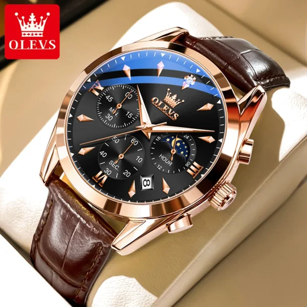 OLEVS 3609 Men’s Watch | Multifunctional Waterproof Quartz Watch | Luminous Luxury Brand Montre Homme - Image 8