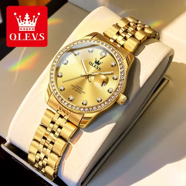 OLEVS 3629 Elegant Women's Watch Fashion Classic Waterproof Luminous Original Calendar Quartz Watch Top Luxury Brand Women Watch - Image 8