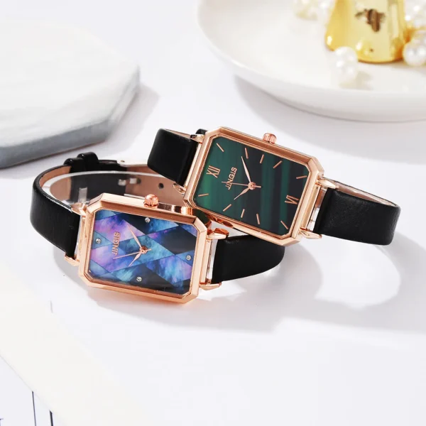 Accessories For Women Ladies Rectangular Face Casual Quartz Leather Strap Watch Elegant Classic Square Watch Trend Female Watch - Image 3