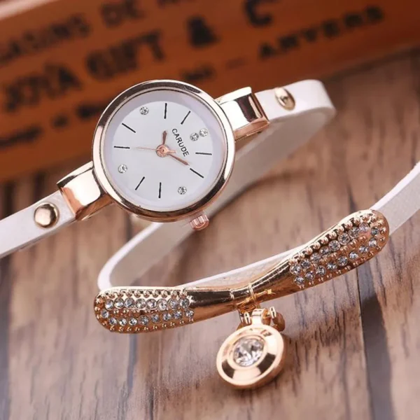 Ladies Leather Analog Quartz Wrist Watches Fashion Waterproof Watch Durable Luxurious Women'S Watches Reloj Para Mujer 시계