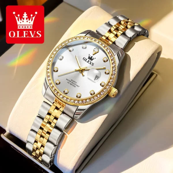 OLEVS 3629 Elegant Women's Watch Fashion Classic Waterproof Luminous Original Calendar Quartz Watch Top Luxury Brand Women Watch - Image 9