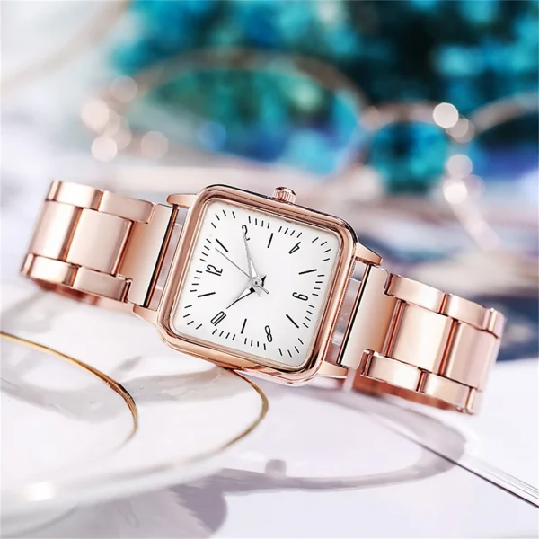 Watch Box Travel Casual Steel Luminous Watch Fashion trendy Ladies Quartz Band Chronograph Women'S Watch Relojes Para Mujer - Image 4