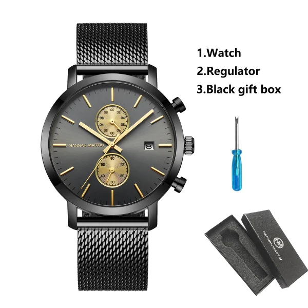 Top Men Watch Brand Business Style Stainless Steel Fashion Waterproof Sports Multifunctional Quartz Wristwatch Relogio Masculino - Image 16