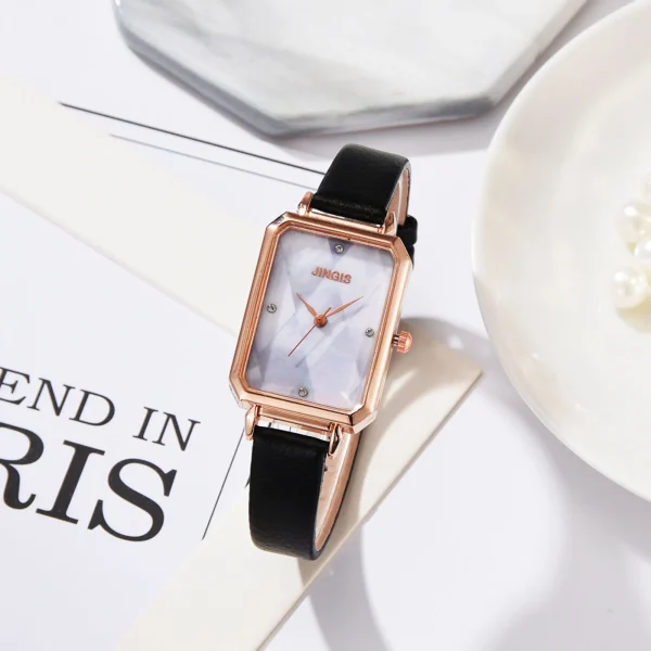 Accessories For Women Ladies Rectangular Face Casual Quartz Leather Strap Watch Elegant Classic Square Watch Trend Female Watch - Image 9