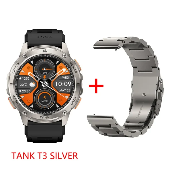 2024 Original KOSPET TANK T3 Smartwatches For Men Smart watch Women DIgital Military Sport Electronic Bluetooth Waterproof Watch - Image 10