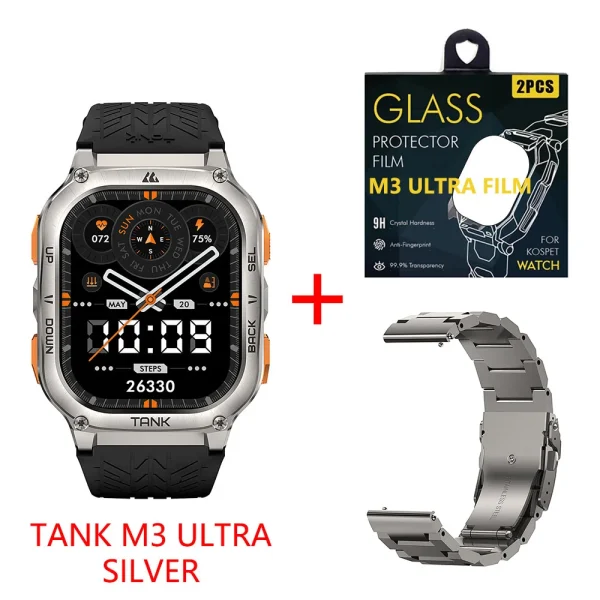 Original KOSPET TANK M3 Ultra GPS Smartwatches Men Waterproof Electronic Smart Watch AOD 480mAh Digital AMOLED Bluetooth Watches - Image 12