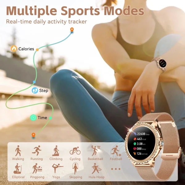 EIGIIS New Smart Watch Women I58 1.32-inch HD Screen Fashion Sports Watches Bluetooth Call Health Monitor IP67 Life Waterproof - Image 4