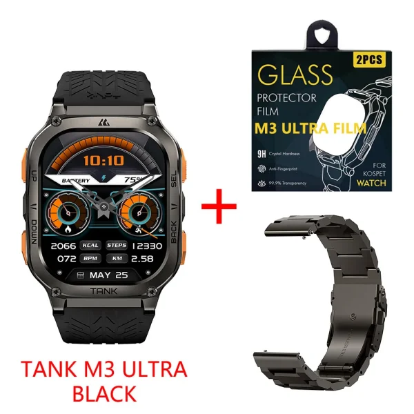 Original KOSPET TANK M3 Ultra GPS Smartwatches Men Waterproof Electronic Smart Watch AOD 480mAh Digital AMOLED Bluetooth Watches - Image 11