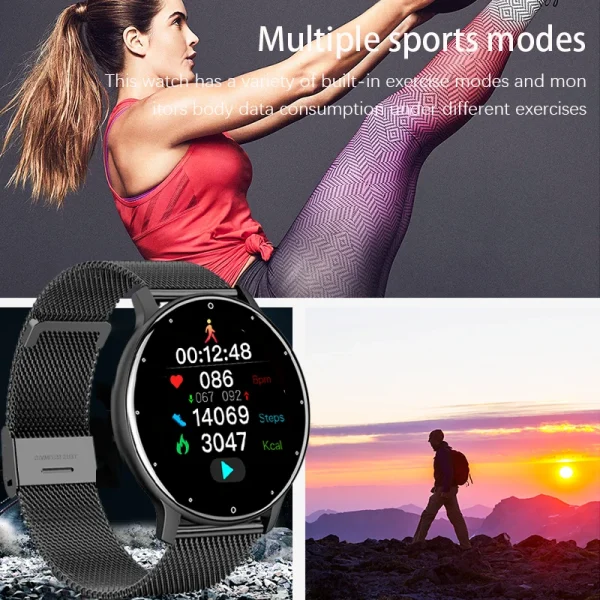 LIGE Smart Watch Men Women Full Touch Screen Sport Fitness Watch Man IP67 Waterproof Bluetooth For Android IOS Smartwatch Men - Image 3