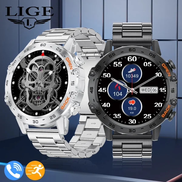 LIGE New 1.39" Bluetooth Call Smart Watch Men Outdoor Waterproof Watches Custom Dials Real Heart Rate Monitoring Man Smartwatch - Image 6