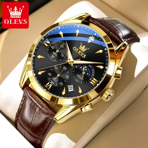 OLEVS 3609 Men’s Watch | Multifunctional Waterproof Quartz Watch | Luminous Luxury Brand Montre Homme - Image 9