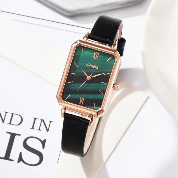 Accessories For Women Ladies Rectangular Face Casual Quartz Leather Strap Watch Elegant Classic Square Watch Trend Female Watch