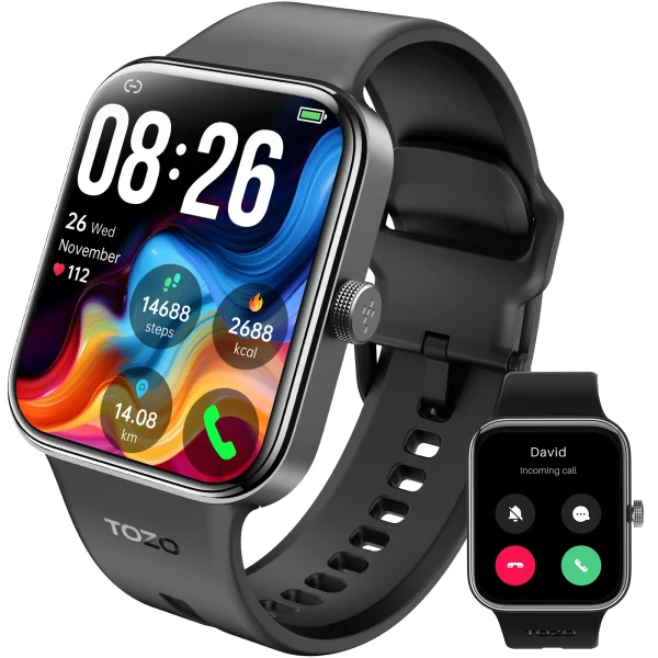 TOZO S4 AcuFit One Smart Watch | 1.78" AMOLED Display, Call/Answer, Fitness Tracker, Heart Rate, Sleep & Blood Oxygen Monitor - Image 10