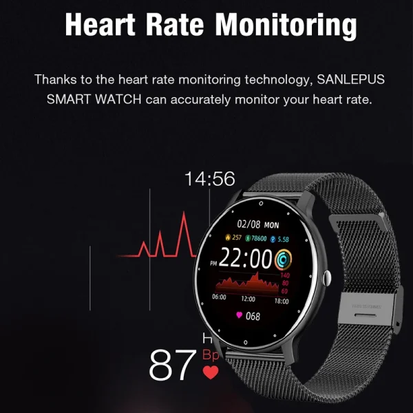 LIGE Smart Watch Men Women Full Touch Screen Sport Fitness Watch Man IP67 Waterproof Bluetooth For Android IOS Smartwatch Men - Image 6