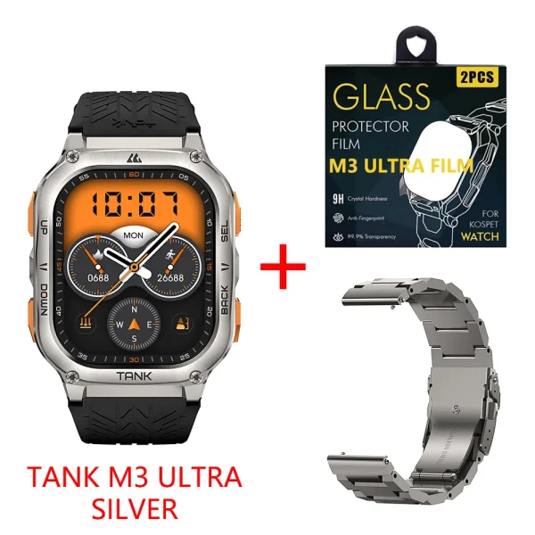 Original KOSPET TANK M3 Ultra GPS Smart Watches For Men Smartwatch 480mAh Waterproof Digital Fitness AMOLED AOD Bluetooth Watch - Image 14