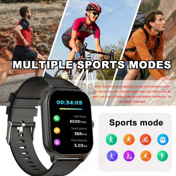 Smartwatch with Wireless Calling, Multi-Sport Modes, and SMS Reminders | iPhone & Android Compatible - Image 5