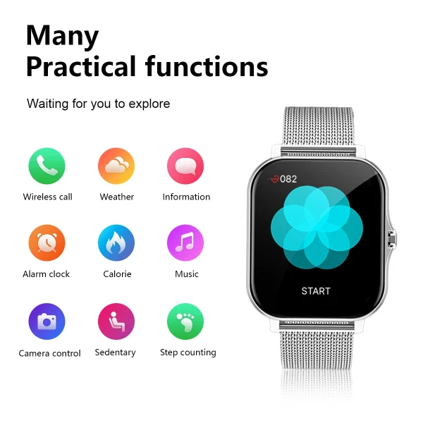 Smartwatch with Wireless Calling, Sport Modes, and Fitness Monitoring | iPhone & Android Compatible - Image 2